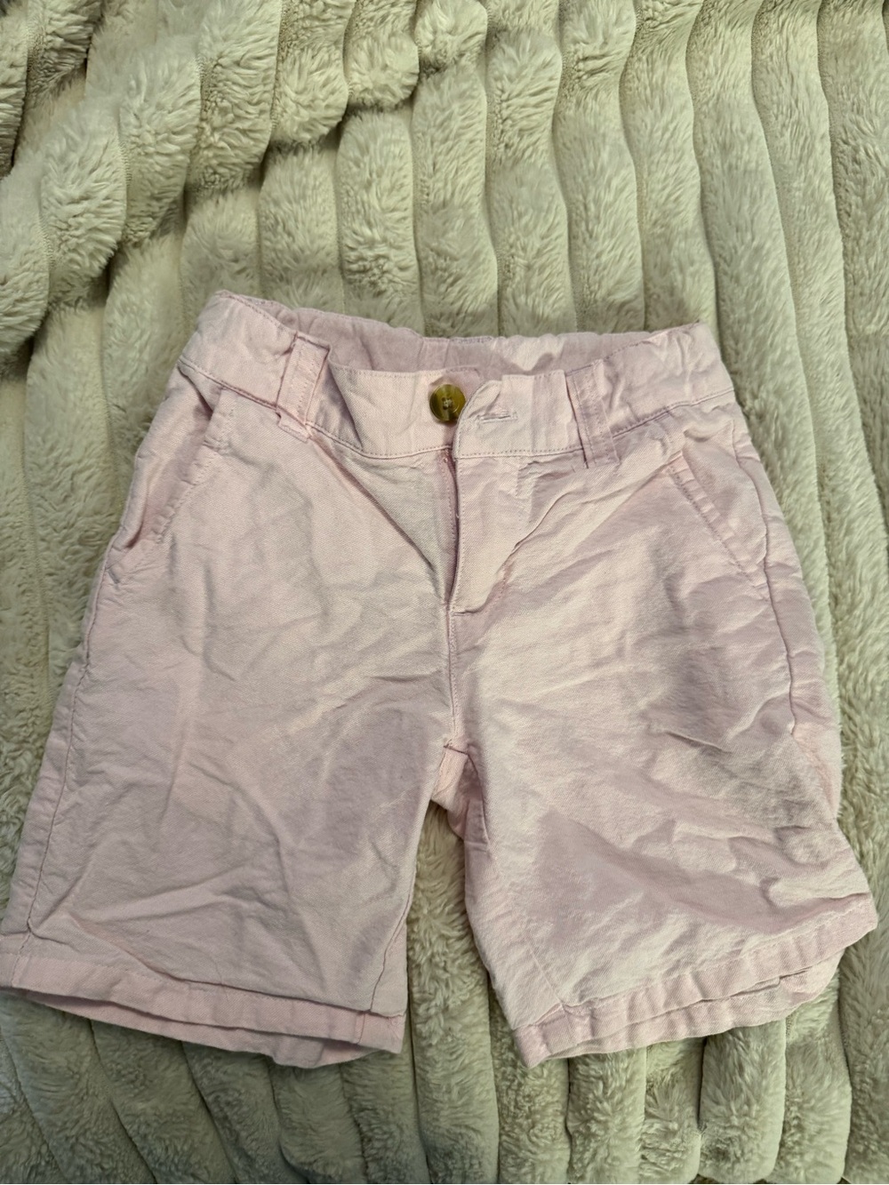 Janie and Jack Light Pink Cotton Shorts